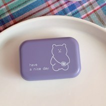 휴대용 렌즈통 소프트 콘택트 컬러 서클 렌즈 보관통, 옐로우