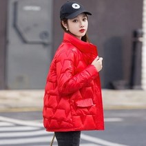 여성 경량 패딩 브랜드 겨울 짧은 파카 스탠드 칼라 다운 코튼 재킷 2022 새로운 가