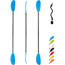 OCEANBROAD 카약 패들 218cm86in - 230cm90.5in 241cm95in 합금 샤프트 보트 노패들 가죽끈 포함 1개, 푸른, 90.5'- 2개의 패들