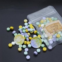 100 개/가방 혼합 래커 인감 왁스 DIY 옥타곤 입자 씰링 스탬프 봉투 편지 결혼식 파티 초대장, 21 mixed color 21