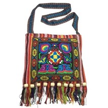 여자 여성 미니 휴대폰 크로스백 가방 핸드백 빈티지 몽족 부족 민족 타이어 인도 boho 메시지 을위한 자수 태피스트리 토트 메신저