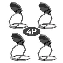 대한일상생활 핸드폰&태블릿 거치대, 4p, 블랙