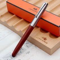 Jinhao 나무 만년필 0.38/0.5/0.8mm 이리듐 벌펜 필기구 깃털 평행 펜 사무실 학교 미술 용품 스타일로, 0.38mm, huali