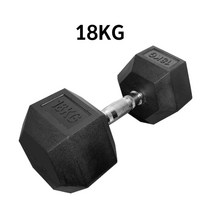 헬스프라자 육각아령고무덤벨(RD) 3kg부터~20kg까지 2개 1조, 블랙(2개 1세트)+추가배송비 별도 부과(+3000), 18kg