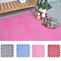 태즈컴퍼니 물빠짐조립매트20P 핑크 욕실 발판 매트