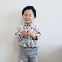 breeang 브리앙 아동 모던 체크남방 봄 내츄럴룩 여아 남아 등원룩