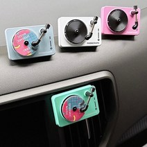 머레이 레트로 차량용 방향제 LP 턴테이블 방향제, 블루