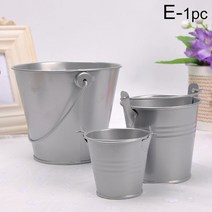 미니 꽃 냄비 금속 양동이 솔리드 컬러 빈티지 철 욕조 홈 발코니 매달려 장식 가정용 정원 심기 용품, 05 E_01 S