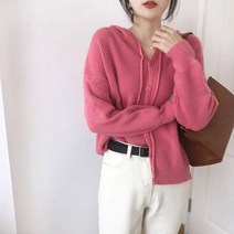 [바보사랑] 채티 캐주얼 후드 가디건