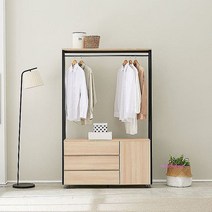 심플라인행거 옷장 1200 1인가구 서랍장 미니 3단 옷걸이 수납장efg709, MMSg_애쉬