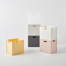 한샘 폴리 큐브 수납 리빙 바스켓 1P, 바나나, 1개