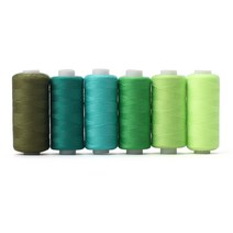 바느질 스레드 키트 6Roll/세트 DIY 재봉 용품 자수 기계 액세서리 용 스레드 홈 재봉 도구, 녹색