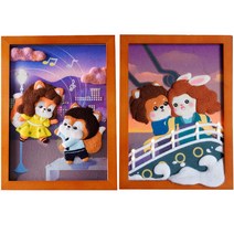 DIY LED 양모펠트 직사각형액자 패키지, 타이타닉, 옵션선택:타이타닉