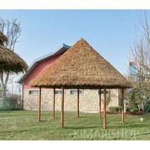 초가 지붕 인조 볏짚 원두막 카페 인테리어 야주수 어닝 오두막 덮개 공예 시공 자재, 적포도주