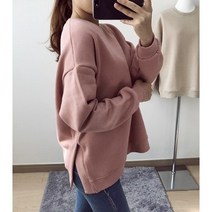 돌체비타 롱 무지 옆트임 여자 맨투맨