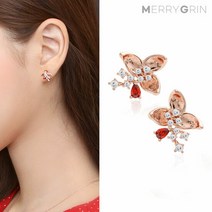 [메리그린] 14K 앤드리스 러브 귀걸이 gold-pin 로즈골드