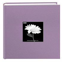 패브릭 프레임 커버 사진 앨범 200 포켓 10.2cm x 15.2cm(4 x 6인치) 사진 보관 딥 블랙, Album, Misty Lilac