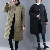여성 빅사이즈 경량 누빔 롱 패딩 점퍼 코트 자켓if34
