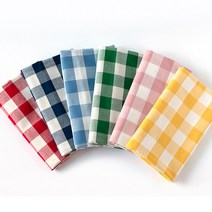 릴리패브릭 면20수 선염 3cm 캐주얼 레트로 빅체크 6color, 레드