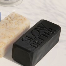 슬로우베러 100일숙성 수제비누 (대나무 숯 비누), 1개