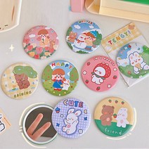 휴대용 캐릭터 미니 화장품 판촉 손거울 기념품 카드 스텐 상품 물, 1.연잎곰