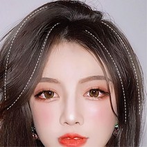 숱적은여자 정수리 볼륨주기 부분가발 숱적은사람 애교머리 모임, 라이트브라운