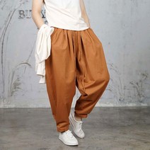 벅시루 여성 남녀공용 보들피치 밑단조절 벌룬 배기