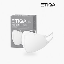 에티카 보건용 마스크 베이직 성인용 KF94 백색 중형, 1개입, 50개