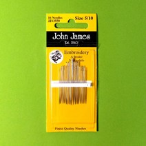 당일출고/존제임스바늘 자수바늘/프랑스 자수 십자수 영국수입, 십자수용자수바늘(22호)
