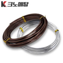 1kg 분재철사 알루미늄 와이어 원예 공예 철사, 갈색 1kg, 4mm, 1개