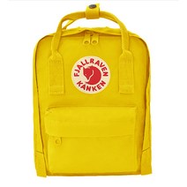 Fjallraven Kanken 세련된 디자인의 클래식 가방 워터프루프 디자인 7L/16L/20L 성인 및 어린이용 황색