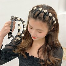 벨벳 보석 진주 머리띠 밴드 여자 여아 플라스틱 앞머리기르기