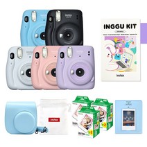 인스탁스 미니11 폴라로이드+전용가방+필름60장+로고파우치+마카롱2단앨범, 1개, 라일락퍼플
