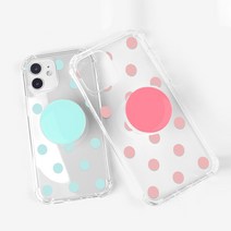 잇케이스 도트 그립톡 갤럭시점프 A326 투명 젤리 케이스