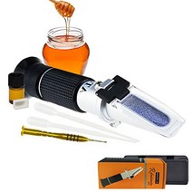 Honey Moisture 58~90% Brix Refractometer with ATC Handheld High Measuring Range Sugar Content Hone, 1