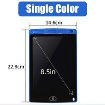 스마트전자칠판 전자칠판 8.5/10/12 인치 LCD 그리기 태블릿 어린이 장난감 그림 도구 전자 쓰기 보드 소년 소녀 아이 교육 선물, [03] Blue 8.5in Single