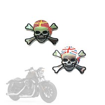 할리데이비슨 오토바이 스티커 바이크 해골 데칼 모터스티커 방수 할리 튜닝용품, 블루