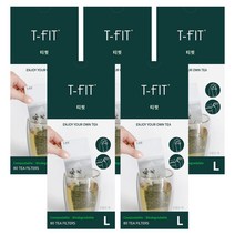 메세지 티필터 대형 80매입 II 주전자용 티백 찻잎거름망 차망 인퓨저 캠핑러잇템, 80매X5팩