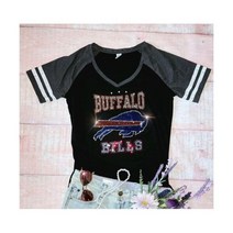 버팔로 빌 라인스톤 새 핏 V 티셔츠 S ~ 4X, 3XL