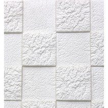 케이지에스금강 블럭아이 폼블럭 파벽돌 화이트 100 x 70cm 2개 / 접착식