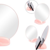 가라지팜 핸드폰 거치 겸용 탁상거울 사각거울 화장대사각거울 스탠드거울