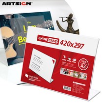 아트사인 A3 단면쇼케이스7775 가로/스탠드꽂이/안내판/가격표꽂이/메뉴판/아크릴꽂이/POP꽂이/메뉴꽂이, 7775 1개입, 7775 1개입