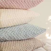 니팅 다이아 쿠션 커버 4color, 소프트 핑크_35x50cm