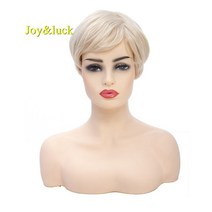 넓은이마 가발수선 엠자이마 가발대여 남자붙임머리 반삭가발 가발사이트 이용사통가발 혼주가발 군인가발 원형탈모가발 Joyluck 짧은 가발 금발 옴 브레 브라운 스트레이트 48, 색상19