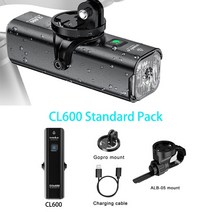 자전거 트레일러 캠핑 전기 바이크 미니 짐 수레 TOWILD-L600 600LM 자전거 라이트 전면 램프 US 충전식 D, 06 Standard Pack