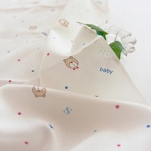 소잉홀릭 땅콩거즈) 스타베어&무지- 아기원단/기저귀원단/순면무형광원단, 스타베어