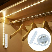 침대조명 간접등 LED센서등 스트립 1m/2m/3m 무선 라인조명 무드등, 화이트2m