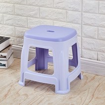 미끄럼 방지 플라스틱 의자 높은 의자 욕실 의자 야외용 간이 스툴, 중형 퍼플 [높이 29.5cm]