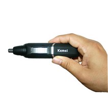 코털제거기 완전방수 물세척 콧털깍기 코털정리, KEMEI511(건전지포함), 블랙