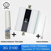 ZQTMAX 3G 리피터 2100 핸드폰 신호 부스터 WCDMA UMTS 네트워크 핸드폰 증폭기 (옴니 안테나 세트 포함), 02 미국 플매트 카펫 러그